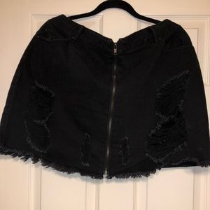 Plus size jean skirt